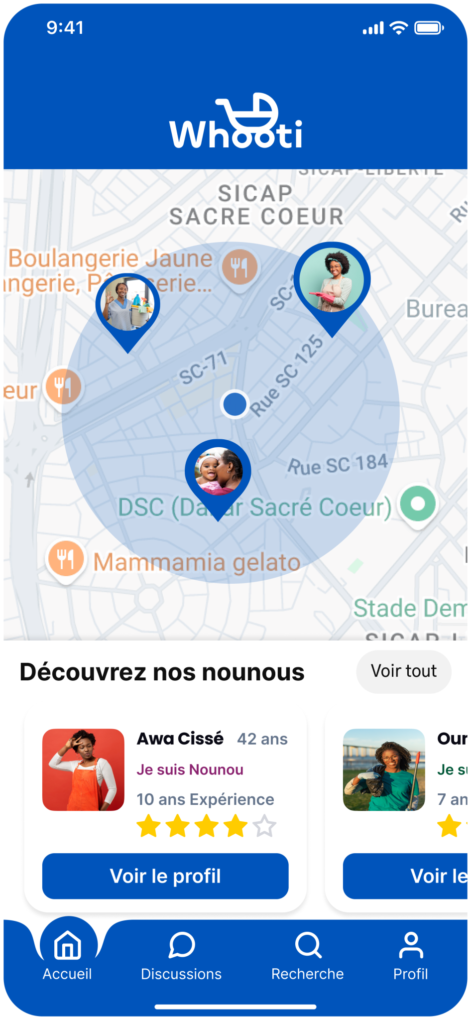 Whooti — accueil carte